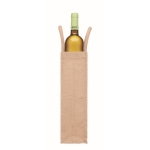 Sac vin personnalisé en jute et toile 320 g/m2 Rioja Wine couleur beige cinquième vue