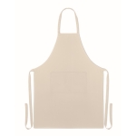 Tablier écologique deux poches avec logo 200 g/m2 Apron Cotton couleur beige quatrième vue