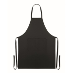 Tablier durable avec logo en coton organique 200 g/m2 Eco Pocket couleur noir sixième vue