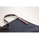 Tablier personnalisé en jean avec 3 poches de 240 gr/m2 Denim Plus couleur bleu troisième vue photographique