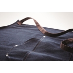 Tablier personnalisé en jean avec 3 poches de 240 gr/m2 Denim Plus couleur bleu quatrième vue photographique