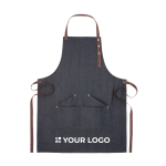 Tablier personnalisé en jean avec 3 poches de 240 gr/m2 Denim Plus vue avec zone d'impression