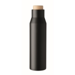 Gourde isotherme personnalisée de qualité sans fuites 500 ml Contempo couleur noir