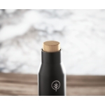 Gourde isotherme personnalisée de qualité sans fuites 500 ml Contempo couleur noir vue d'ambiance principale