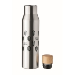 Gourde isotherme personnalisée de qualité sans fuites 500 ml Contempo couleur argenté mat deuxième vue