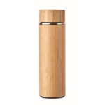 Bouteille isotherme publicitaire et bambou avec infuseur 480ml Natura couleur bois deuxième vue