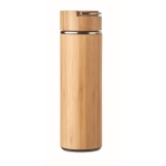 Bouteille isotherme publicitaire et bambou avec infuseur 480ml Natura couleur bois quatrième vue