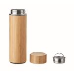 Bouteille isotherme publicitaire et bambou avec infuseur 480ml Natura couleur bois cinquième vue