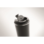 Mug isotherme inox personnalisable anti-fuite 350ml Elegant couleur noir septième vue photographique