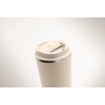 Mug isotherme inox personnalisable anti-fuite 350ml Elegant couleur beige deuxième vue photographique