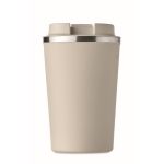 Mug isotherme inox personnalisable anti-fuite 350ml Elegant couleur beige troisième vue