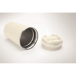 Mug isotherme inox personnalisable anti-fuite 350ml Elegant couleur beige vue photographique