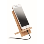 Support pratique en bambou pour chargeur sans fil rapide Support couleur bois deuxième vue