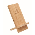 Support pratique en bambou pour chargeur sans fil rapide Support couleur bois quatrième vue principale