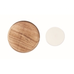 Bougeoir personnalisé avec bougie parfumée à la vanille Wooden couleur bois troisième vue