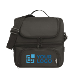 Grand sac isotherme personnalisé avec boîte à lunch LunchBox Premium vue avec zone d'impression