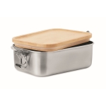 Lunch box en acier inoxydable avec fermoirs anti-fuites 750 ml Robust couleur bois deuxième vue