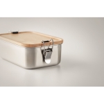 Lunch box en acier inoxydable avec fermoirs anti-fuites 750 ml Robust couleur bois cinquième vue photographique