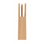 Ensemble de couteaux personnalisés en bois avec support Wooden couleur bois cinquième vue