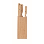 Ensemble de couteaux personnalisés en bois avec support Wooden couleur bois sixième vue