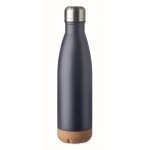 Bouteille inox personnalisée avec base en liège 500 ml Inox Cork couleur bleu ultramarine