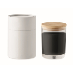 Bougie allongée à la vanille dans un récipient en verre Scented couleur noir