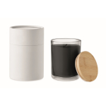 Bougie allongée à la vanille dans un récipient en verre Scented couleur noir deuxième vue