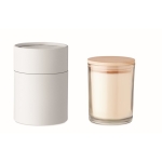 Bougie allongée à la vanille dans un récipient en verre Scented couleur transparent