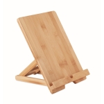 Support avec logo gravé pour tablette ou portable en bambou Bamboo couleur bois