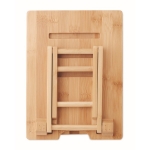Support avec logo gravé pour tablette ou portable en bambou Bamboo couleur bois huitième vue