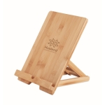 Support avec logo gravé pour tablette ou portable en bambou Bamboo couleur bois vue principale