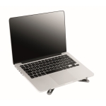 Support pour PC portable pliant en aluminium avec pads Tristand couleur argenté mat troisième vue