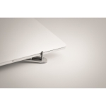 Support pour PC portable pliant en aluminium avec pads Tristand couleur argenté mat quatrième vue photographique