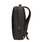 Sacs à dos pour ordinateur de 16´´ recyclés avec USB Power RPET couleur noir sixième vue