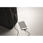 Sacs à dos pour ordinateur de 16´´ recyclés avec USB Power RPET couleur noir vue thématique photographique