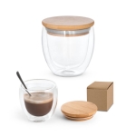 Verre en verre à double paroi avec couvercle de 250 ml Vacuum Small