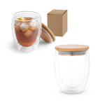 Verre en verre à double paroi avec couvercle de 350 ml Vacuum Medium