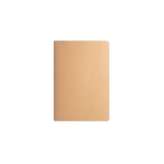 Carnet recyclé avec couverture en carton A5 feuilles lisses EcoStiched couleur naturel première vue