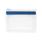 Sac de voyage pratique en plastique avec fermeture éclair Zipper couleur bleu première vue
