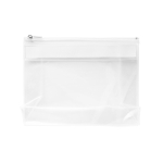 Sac de voyage pratique en plastique avec fermeture éclair Zipper couleur blanc première vue