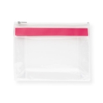 Sac de voyage pratique en plastique avec fermeture éclair Zipper couleur rose première vue