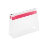 Sac de voyage pratique en plastique avec fermeture éclair Zipper couleur rose image avec logo