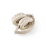 Casque audio personnalisable pliable sans fil 5.0 en fibre de blé Fold couleur naturel