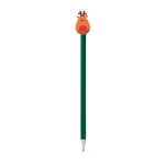 Crayon à papier coloré avec gomme en forme de Père Noël couleur vert