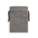 Sac cadeau en coton recyclé 140 g/m2 Gift Recycled couleur noir première vue