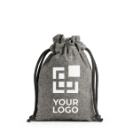 Sac cadeau en coton recyclé 140 g/m2 Gift Recycled avec zone d'impression
