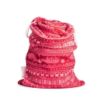 Plaid de Noël personnalisable avec finition velours 240 g/m² Norway couleur rouge première vue
