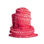 Plaid de Noël personnalisable avec finition velours 240 g/m² Norway couleur rouge troisième vue