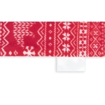 Plaid de Noël personnalisable avec finition velours 240 g/m² Norway couleur rouge sixième vue