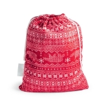 Plaid de Noël personnalisable avec finition velours 240 g/m² Norway couleur rouge